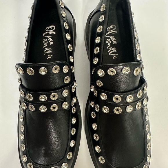 Olivia miller Black Studded loafers size 6 women brand new without box - Picture 3 of 6
